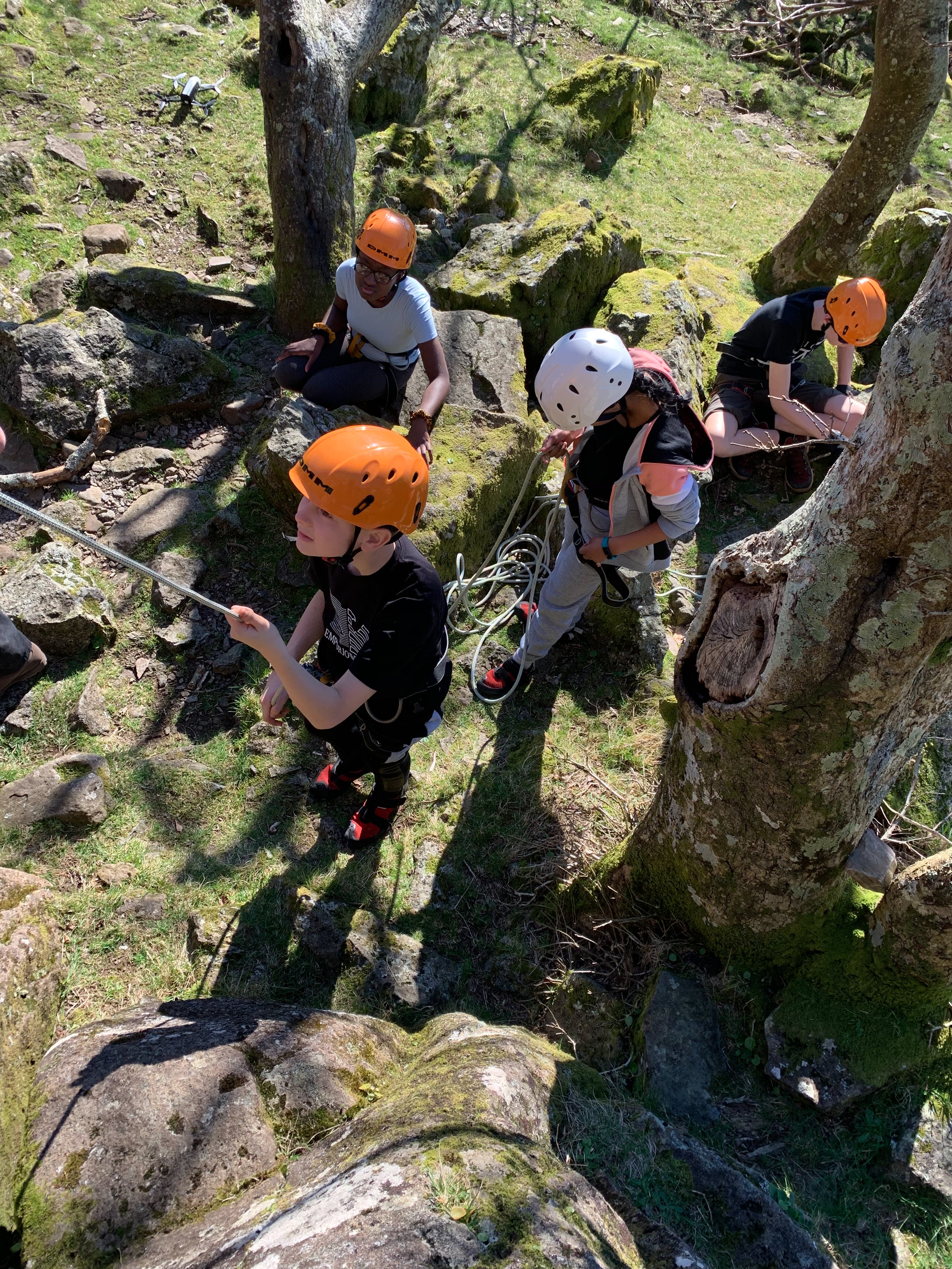 Cadets rock climbing