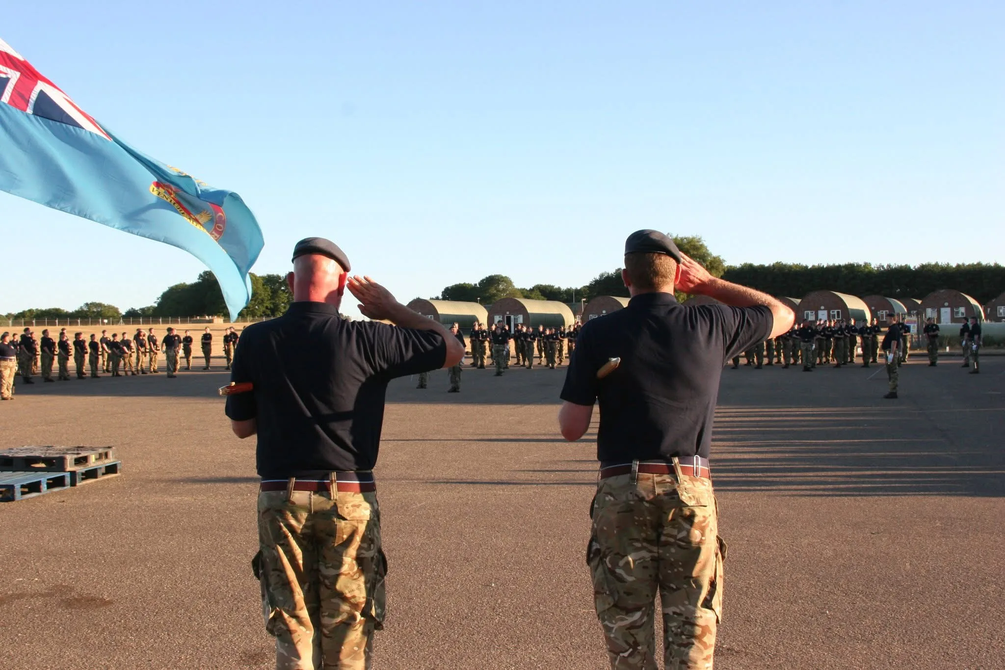 Cadets performing drill exercises