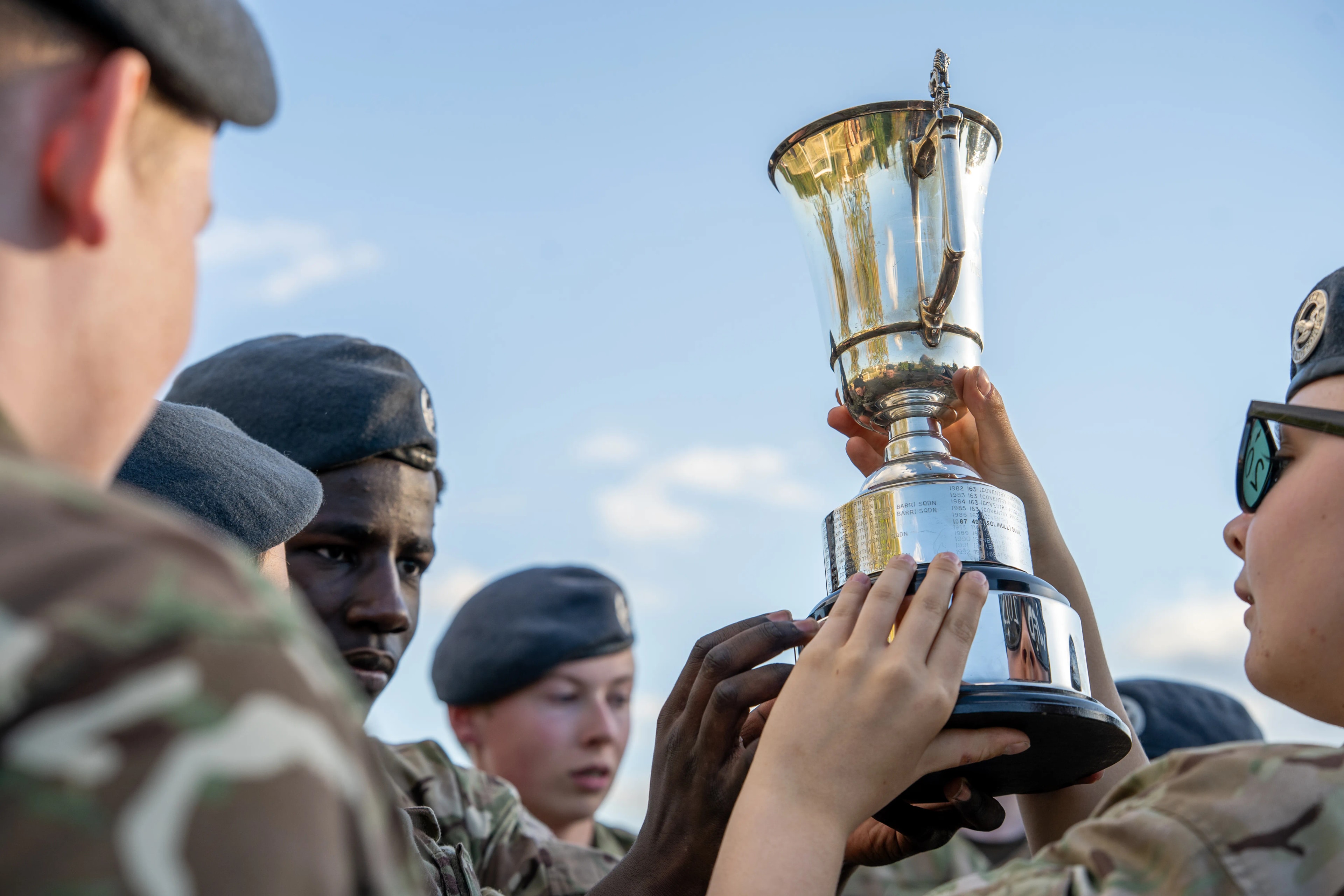 Cadets participating in gliding activities
