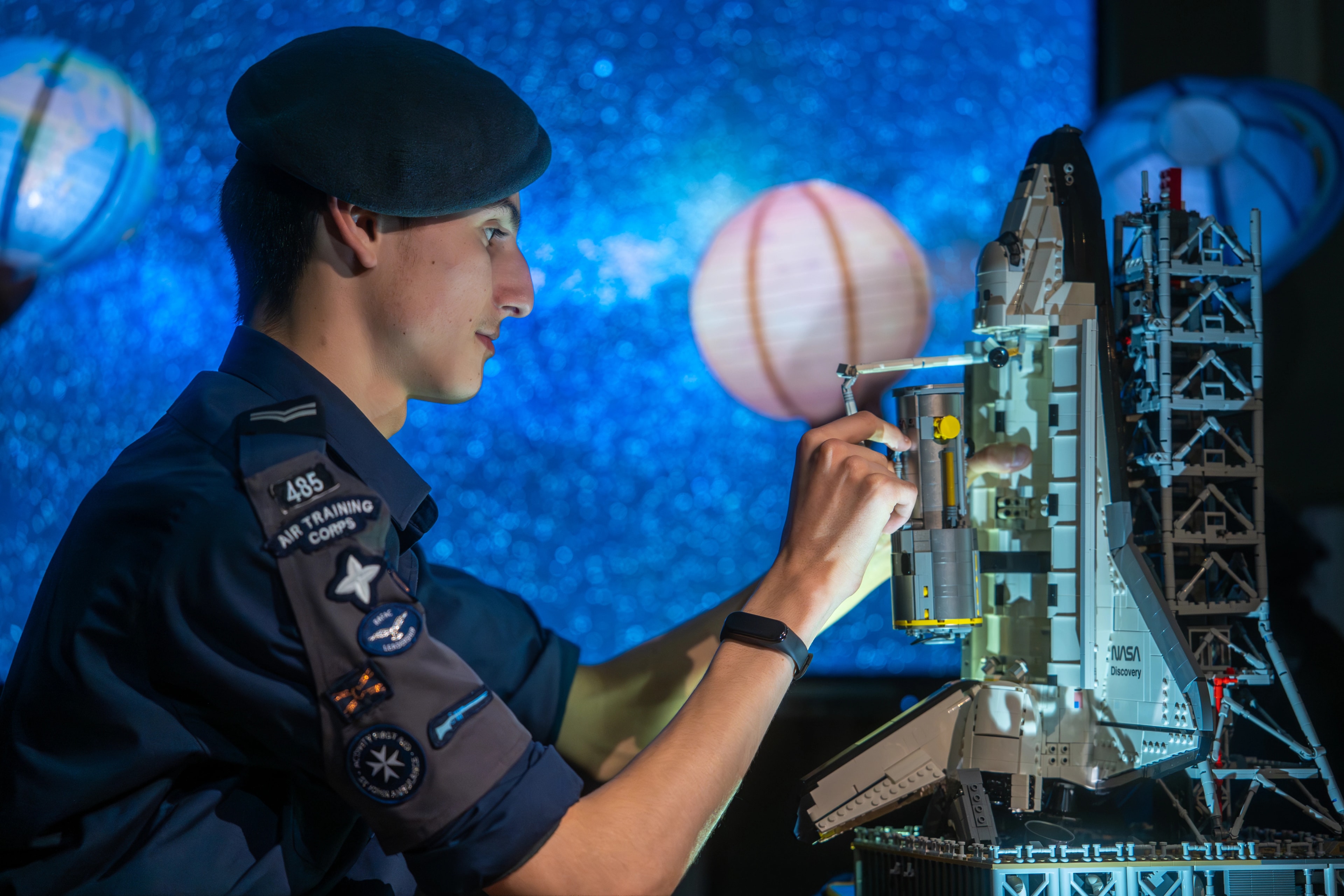 Cadets engaging in space activities