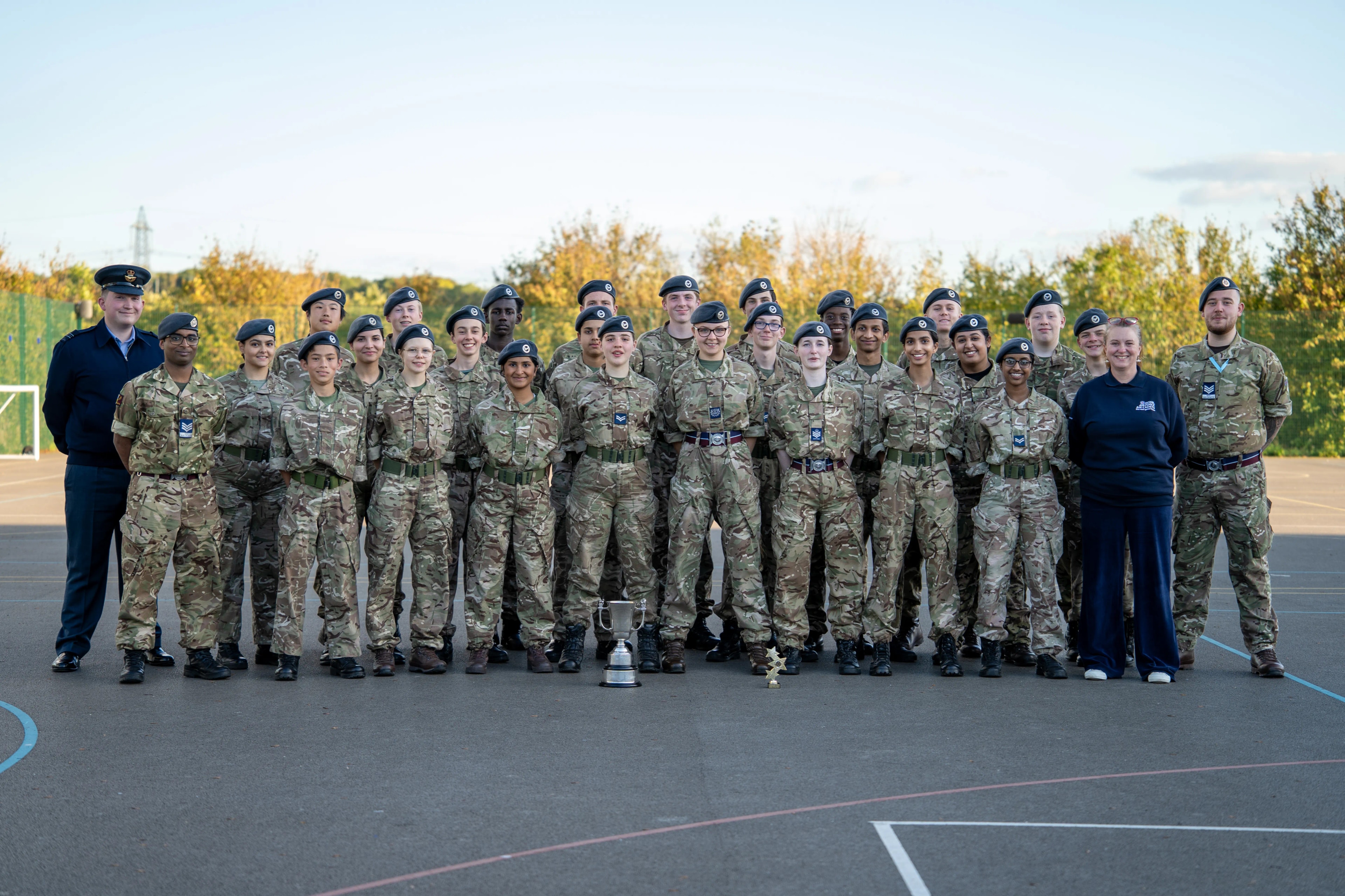 Cadets working together in unity